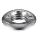 Reference 64614 - Raised countersunk Slotted nut - Stainless steel A4