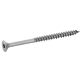 Reference 64309 - Countersunk flat head chipboard screw half thread six lobe recess - Stainless steel A4