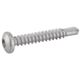 Reference 62443 - Pan head self drilling screw square recess - DIN 7504 M - AISI 410