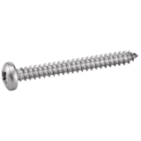 Reference 64405 - Slotted countersunk Raised head tapping screw form c DIN 7973 - Stainless steel A4