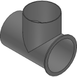 B7WMSW - Tee-Flange one end