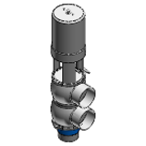 Standard (US), Balanced Lower Plug, Spiral Clean None, Spiral Clean Leakage Chamber, DN-125 - Mixproof Valve