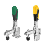 Vertical acting toggle clamps