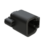 ATP04-2P-BMXX - 2 Position, PCB Receptacle, Pin, Board Mount, 180° Straight, Snap-Fit, Gold Contact Plated, No Potting, Black