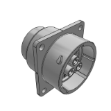 RTS018N103P03 - ECOMATE, Receptacle, Square Flange, 13 (10+3 COAX) Position, Male, Shell Size 18, with Silicone Seal