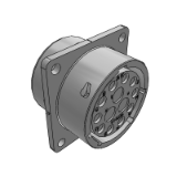 RTS018N103S03 - ECOMATE, Receptacle, Square Flange, 13 (10+3 COAX) Position, Female, Shell Size 18, with Silicone Seal
