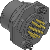 RTS714ND12S0332 - ECOMATE® AQUARIUS™ ,Receptacle, Jam Nut,  12POS, Socket Contact,Dipsolder, Size 14