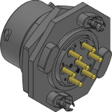 RTS714ND7S0332 - ECOMATE® AQUARIUS™ ,Receptacle, Jam Nut,  7POS, Socket Contact,Dipsolder, Size 14