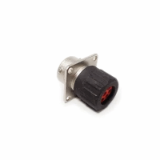 Receptacle, Size 12, RT00123SNHEC - ECOMATE, Square Flange Receptacle, Size 12, 3POS, Socket, End Cap