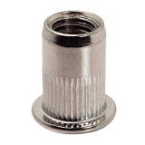 Modèle 219636 - Flat head knurled rivet nut - Stainless steel A2