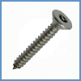Modèle 222808 - Self tapping security screw flat head six lobes recess with pin - Stainless steel A2