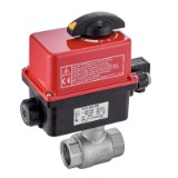 Modèle 50057 - 2-pieces ball valve F / F (58308) with electric actuator IP66 (50840)
