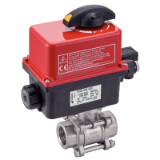 Modèle 50091 - 3 pieces F/F ball valve (58183) with positioning IP66 electric actuator (50842)
