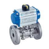 Modèle 50290 - 3 pieces ball valve with ISO flanges (58259) with aluminium pneumatic actuator (50800)