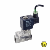 Modèle 50903 - Atex electrovalve (nc) with pressure aided drive, bsp threaded - fpm diaphragm - stainless steel 1.4408 - membrane fpm inox 1.4408