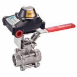 Model 58191D - 3 pieces ball valve with O/C position sensing - socket welding - full bore - lockable handle - stainless steel 316