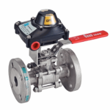Model 58259D - 3 pieces flanged ball valve with O/C position sensing - Full bore - Lockable handle - Stainless steel 316