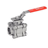 Modèle 58471 - 3 pieces ball valve with ISO mounting pad - full bore - SW or BW ends