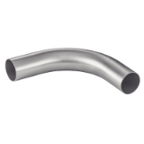 Model 61213 - 90° bend with straight ends, radius 3D - Stainless steel 304 - 316L