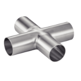 Model 61218 - Equal cross with straight ends - Stainless steel 316L