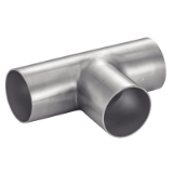 Model 62219 - Satin polished equal tee - Stainless steel 304 - 316L