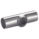 Model 62221 - Satin polished extruded tee - Stainless steel 304 - 316L
