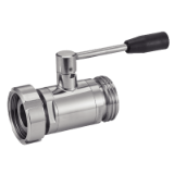 Model 62373 - Two ways ball valve male end / female end - Stainless steel 304 - 316L