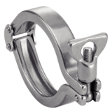 Modèle 63418 - Collier clamp double articulation - Inox 304
