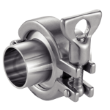 Modèle 63496 - Single pivot ISO clamp union - Stainless steel 316L - PTFE gasket
