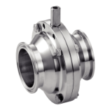 Model 63456 - Butterfly valve with clamp ends - Gasket Viton® - Stainless steel 316L