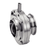 Model 63458 - Butterfly valve with clamp ends - Gasket Viton® - Stainless steel 316L