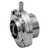 Modèle 64342 - Butterfly valve plain end / male end - FKM gasket (BNIC) - Stainless steel 316L