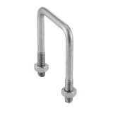 Modèle 72110 - Threaded stirrup for square tube - Stainless steel A2 - A4 - Zinc plated steel