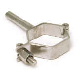 Model 72115 - Hinged hexagonal pipe holder with rod - Stainless steel 304