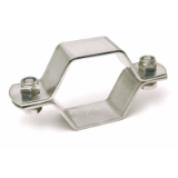 Model 72117 - Two screws hexagonal pipe holder - Stainless steel 304