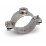 Model 72125 - Heavy duty round pipe holder - Stainless steel 316