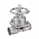 Model 8073 - Stainless steel manual diaphragm valve clamp - stainless steel cf3m (316l)