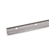 GN2492 - Stainless Steel Cam Roller Linear Guide Rails for Stainless Steel Linear Guide Rail Systems, Type XL, Fixed bearing guide rail with elongated holes