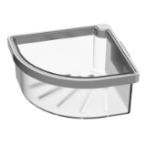 CHIC22 shower basket corner model plastic insert 16x 16.4x 7.2 cm - Accessori sanitari