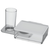 LIV Glashalter und Feuchttücher Utensilienbox - Sanitäraccessoires