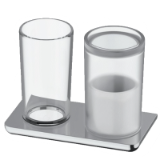 LIV Glashalter und Hygiene-Utensilienbox - Sanitäraccessoires