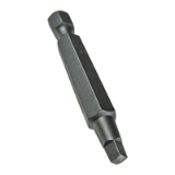 BN 10318 Screwdriver square Bits 1/4" for octagon (8 Lobe) socket pan head screws, long type