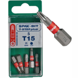 BN 20359 - Screwdriver Bits 1/4" for hexalobular (6 Lobe) socket screws SPAX® T-STAR plus, short type, steel heat-treated