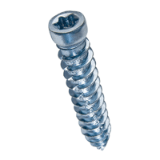BN 20924 - Hexalobular (6 Lobe) socket cheese head frame screws, zinc plated blue, waxed