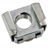 BN 38360 - Cage nuts Form B, with trapezoidal tab (FASTEKS® KLIPKO ZI), Cage: spring steel, zinc plate, Nut: steel, zinc plated