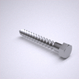 BN 48993 - Hex lag screws (wood screws), Steel, Grade 1, Plain Finish (ASME B18.2.1)