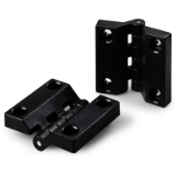 O402 - FLAT HINGE WITH LOWERED PIVOT PIN AND THROUGH HOLES