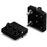 O434 - FLAT HINGE WITH THREADED STUD AND THROUGH HOLE