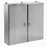 Type 4X Stainless Steel Double-Door NEMA Wall Mount 3 Point Locking Enclosures