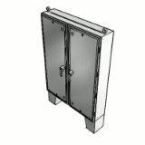 Type 4X Stainless Steel Double-Door Floor-Standing 3 Point Locking Enclosures - Type 4X Panel Enclosures